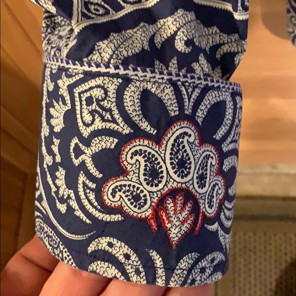 Robert Graham X-Large Blue Paisley Embroidered - Picture 2 of 8